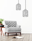 Lampa Sufitowa Kryształ APP727-1CP Srebrna