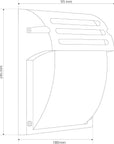 Lampa Elewacyjna kinkiet RSL013-1W Czarna