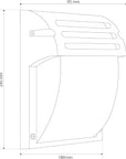 Lampa Elewacyjna kinkiet RSL013-1W Czarna 9