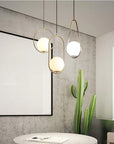 Lampa Sufitowa Wisząca Szklana Kula APP472-1CP Biała