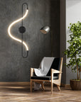Lampa ścienna kinkiet LED APP857-W Long Czarna
