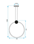 LAMPA SUFITOWA WISZĄCA LED APP1396-CP GOLD 40cm 7