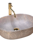Umywalka nablatowa Rea Lara Beige 1