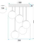Lampa Sufitowa Wisząca APP1816-5CPR Black 5