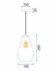 Lampa sufitowa szklana APP437-1CP APP438-1CP