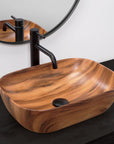 Umywalka nablatowa Rea Belinda Wood Mat
