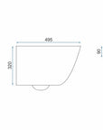 Misa Wc Podwieszana Rea Carlo Mini Rimless Ecru 4