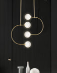 Lampa Wisząca Szklane Kule APP639-4CP Złota 5
