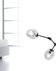 Lampa Wisząca Szklane Kule 7 Ramion APP505-7C Czarna