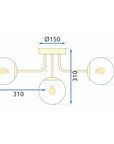 Lampa Sufitowa Złota APP1575-5C 7
