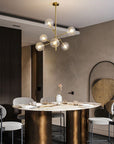 Lampa Wisząca Szklane Kule 6 szt APP919-6CP Złota