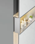 Półka Wnękowa Łazienkowa Led 30x60 Stal Szczotkowana 6