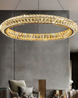 Lampa Sufitowa Wisząca Led App1769-cp Złota 80cm 12