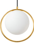 Lampa Sufitowa Wisząca Szklana Kula APP430-1CP Biała