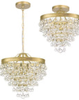 Lampa kryształowa wisząca APP1621-3CP Gold 1