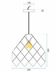 Lampa Sufitowa Wisząca Metalowa APP339-1CP Zielona 5