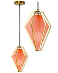 Lampa Sufitowa Wisząca Diament APP450-1CP Koralowa