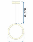 Lampa Wisząca Kryształowa Led G089-1cp Złota 10