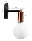 Lampa Kinkiet Ścienny Metalowy 392205 Różowe Złoto