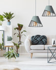 LAMPA SUFITOWA WISZĄCA KLOSZ METAL APP227-1CP CZARNA