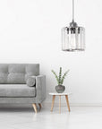 Lampa Sufitowa Kryształ APP508-1CP Srebrna