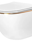 Misa WC podwieszana Rea Carlo Mini Rimless Flat Tornado GOLD EDGE 1