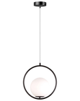 Lampa Sufitowa Wisząca Szklana Kula G110-1w Czarna 1
