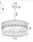 Lampa sufitowa wisząca APP1747-8CP 60 cm Złota 9