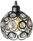 LAMPA WISZĄCA SUFITOWA KRYSZTAŁOWA APP206-1C Czarna 7