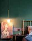 Lampa Wisząca klosz 10cm APP939-1CP Złota