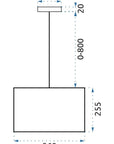 Lampa Wisząca 36cm APP619-1CP Czarna