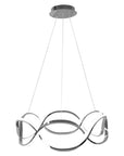 Lampa sufitowa nowoczesna LED + PILOT APP801-CP Twist Chrome 2