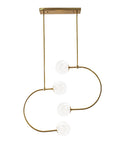 Lampa Wisząca Szklane Kule APP639-4CP Złota 1