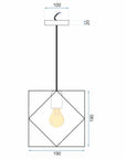 LAMPA WISZĄCA SUFITOWA GEOMETRYCZNA APP287-1CP CZARNA