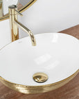 Umywalka nablatowa Rea Sofia White Gold Brush