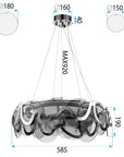 Lampa sufitowa wisząca APP1545-8CP Złota Szczotkowana 9