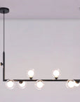 Lampa Sufitowa Metalowa Industrial Szklana APP754-8CP Czarna