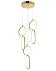 Lampa Wisząca Led G077-3cpr Złota 3