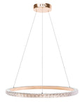 Lampa Wisząca Led Ms009-cp Jasne Różowe Złoto 59cm 4
