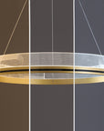 Lampa Wisząca APP1189-CP Złota 40cm 10