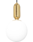 Lampa Sufitowa Wisząca Szklana Metalowa APP474-1CP Złota