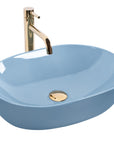 Umywalka nablatowa Rea LISA L.BLUE SHINY 1