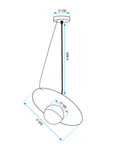 Lampa Sufitowa Wisząca App1417-cp Czarna/złota 10