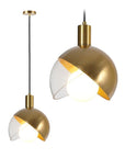 Lampa wisząca sufitowa szklana kula APP638-1CP złota
