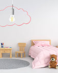 LAMPA WISZĄCA CHMURKA JASNORÓŻOWA