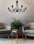 Lampa Sufitowa Wisząca Rustykalna APP648-8CP Czarna