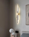LAMPA ŚCIENNA KINKIET LED APP1437-W CZARNA/ZŁOTA