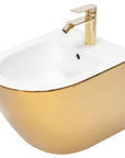 Bidet podwieszany Rea Carlo Mini Gold White