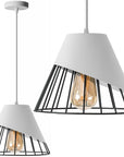 LAMPA SUFITOWA WISZĄCA KLOSZ METAL APP228-1CP BIAŁA