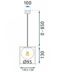 Lampa Wisząca APP1165-1CP GOLD WHITE